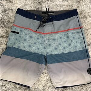 Men's Swim Shorts - Blue and Gray
